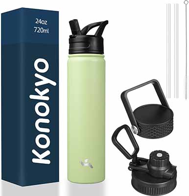 Konokyo Insulated Water Bottle with Straw