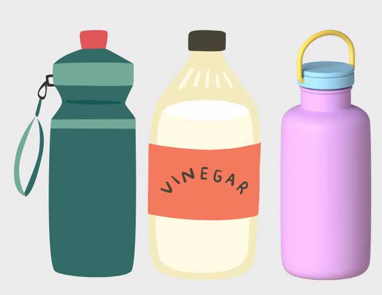 Vinager Method of Water Bottle Cleaning