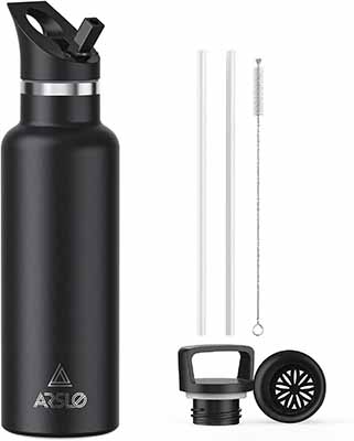 Arslo Stainless Steel Flip Top Water Bottle