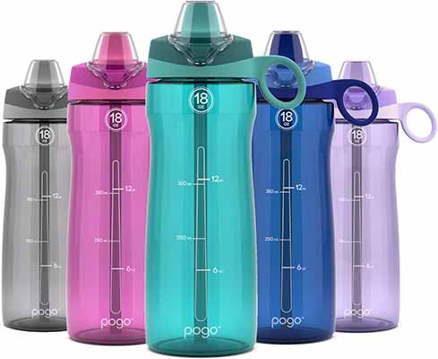 Pogo 18oz Plastic Water Bottle