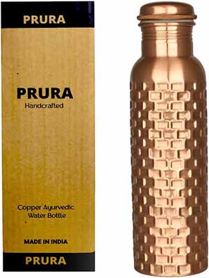 PRURA Copper Drinking Water Bottle