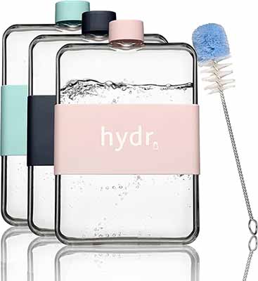 HYDR Flat Plastic Water Bottle