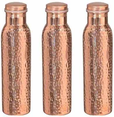 Indian Art Design Copper Water Bottle