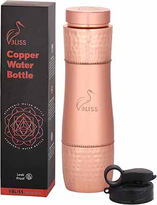 VBLISS 100% Pure Copper Water Bottle