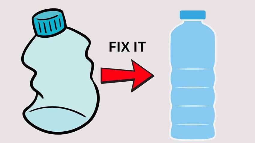How to fix dented aluminum water bottle