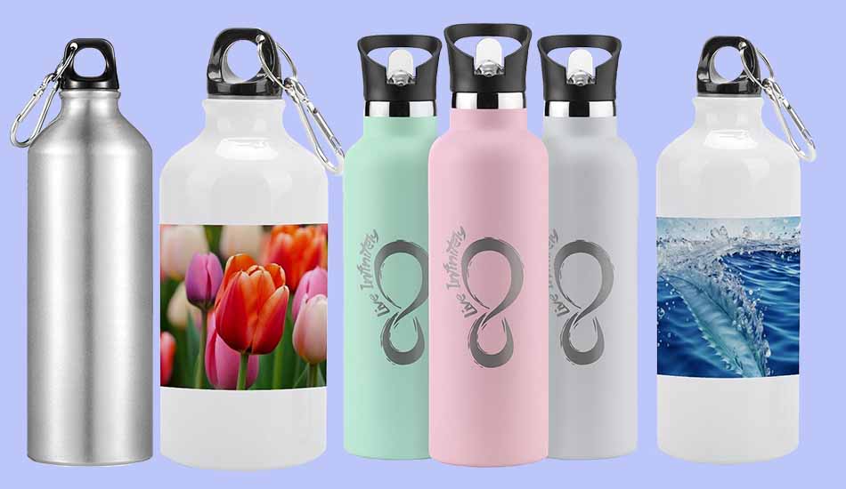 Insulated aluminum water bottles