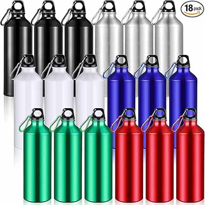 Potchen 18 Pcs Aluminum Water Bottles