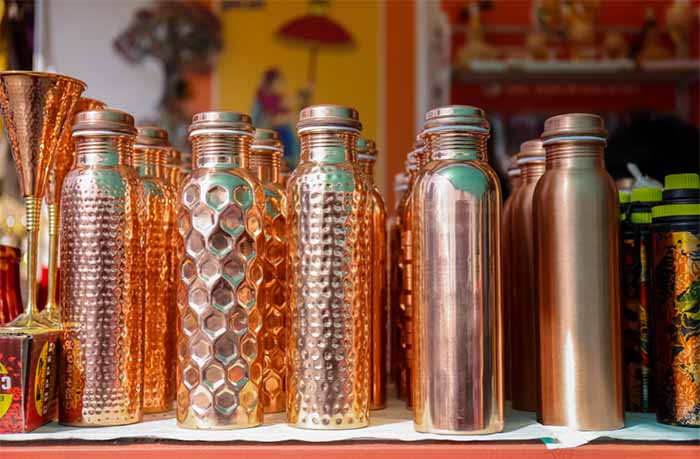 Store copper water bottle in fridge