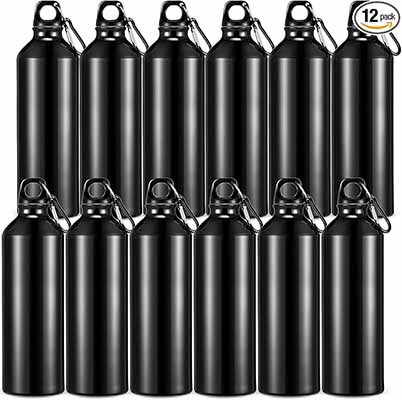 CHENGU 12-Piece Aluminum Sports Water Bottle