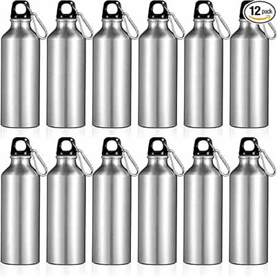 Gandeer 12-Pack Reusable Aluminum Water Bottles