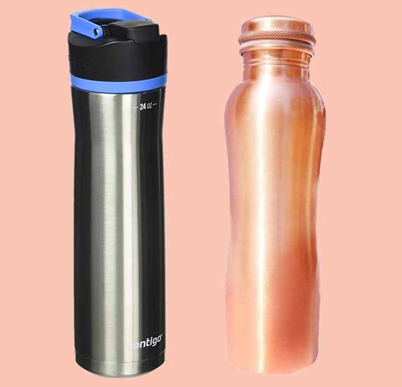 Steel or copper water bottles