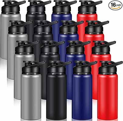Mimorou 16-Pack Aluminum Water Bottles