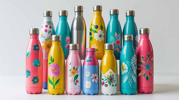 Esy way to decorate aluminum water bottle