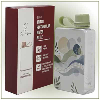 S SportEase 17 oz Flat Water Bottle